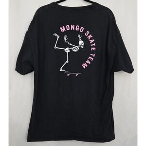 CHOMP Mongo Skate Team T Shirt XL Black Skeleton Skateboard Graphic Tee